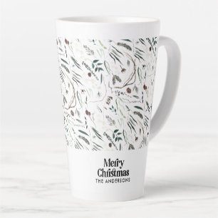 Modern elegant Christmas botanical rustic Coffee M Latte Mug
