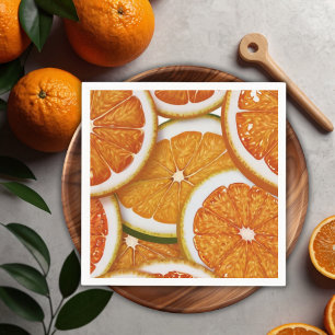 Modern Elegant Citrus Orange Baby Shower Napkin