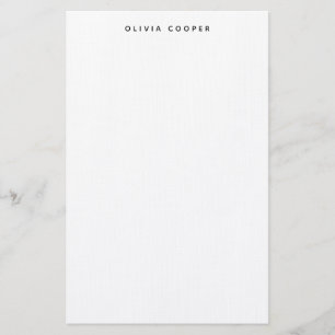 Modern Elegant Classic Black Personal Stationery 