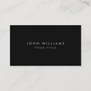 Modern elegant classy black professional profile business card