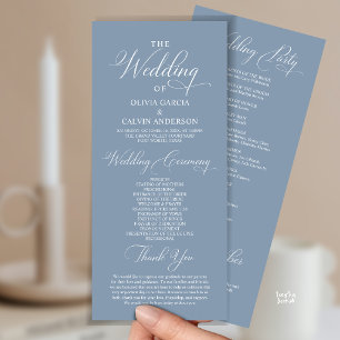 Modern Elegant Classy Wedding Ceremony Order Programme