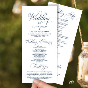 Modern Elegant Classy Wedding Ceremony Order Programme