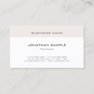 Modern Elegant Clean Design Plain Professional Business Card
