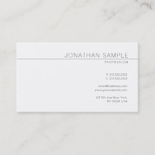Modern Elegant Clean Design Trendy Plain Luxury Business Card