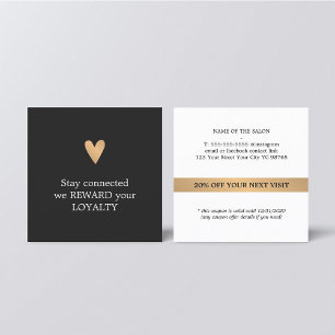 Modern Elegant Clean Loyalyt Coupon Beauty Salon Loyalty Card