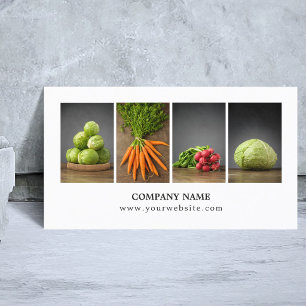 Modern Elegant Clean Nutrition Coach Chef Business Card