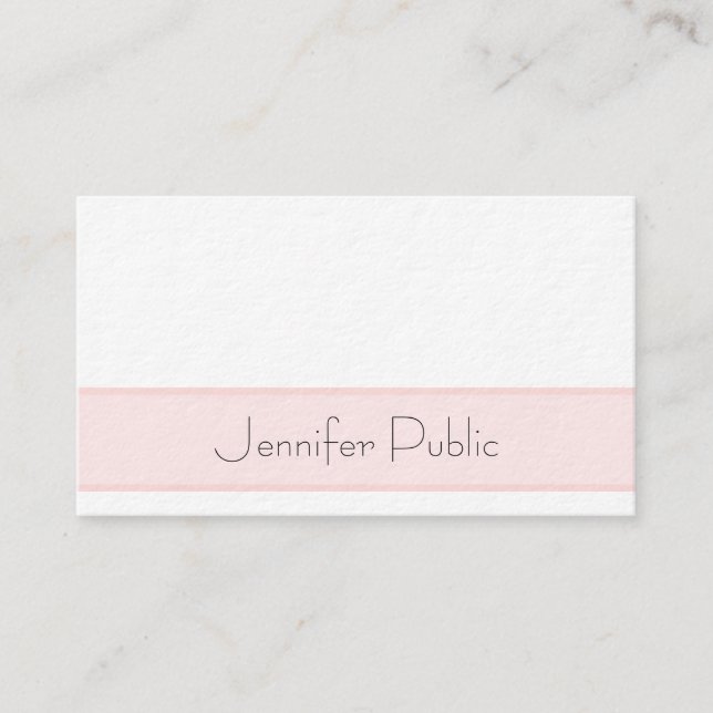 Modern Elegant Clean Plain Luxury Professional Business Card (Front)