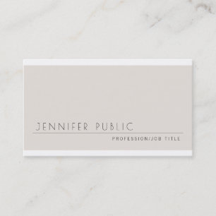 Modern Elegant Clean Plain Professional Luxury Business Card