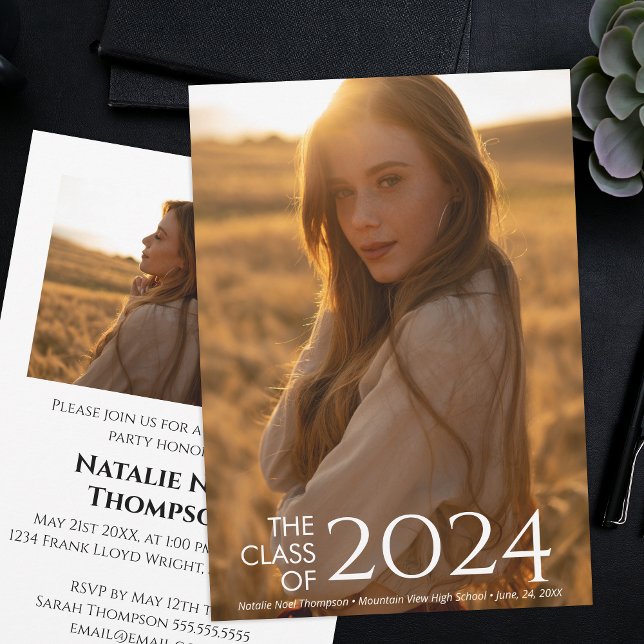 Modern Elegant College Or High School Graduation Invitation (Creator Uploaded)