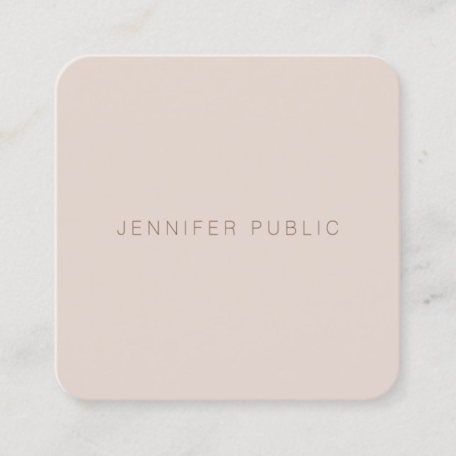 Modern Elegant Colors Professional Luxury Template Square Business Card (Front)