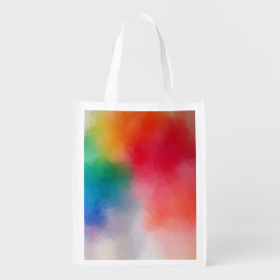 Modern Elegant Colourful Abstract Art Template Reusable Grocery Bag