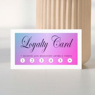 Modern Elegant Colourful Beauty Loyalty Card