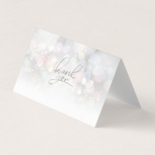 Modern Elegant Colourful Bokeh Thank You Card