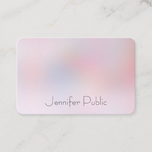 Modern Elegant Colourful Simple Design Template Business Card (Front)