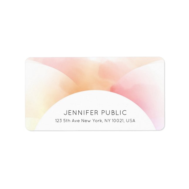 Modern Elegant Colours Elegant Template Address Label (Front)