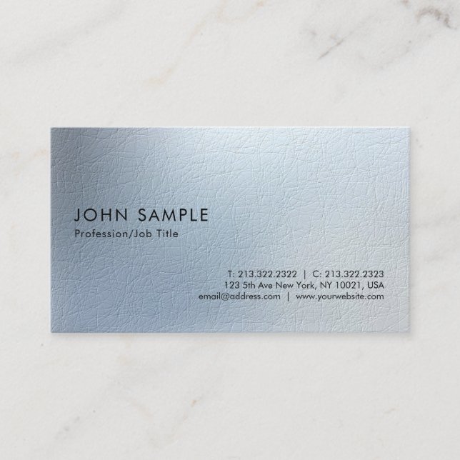 Modern Elegant Colours Minimalist Sleek Stylish Business Card (Front)