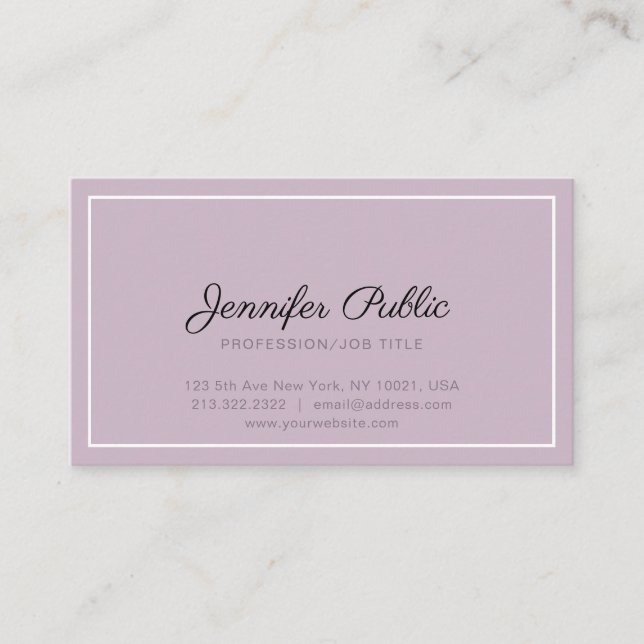 Modern Elegant Colours Professional Simple Plain Business Card (Front)