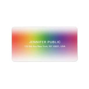 Modern Elegant Colours Template Colourful Address Label