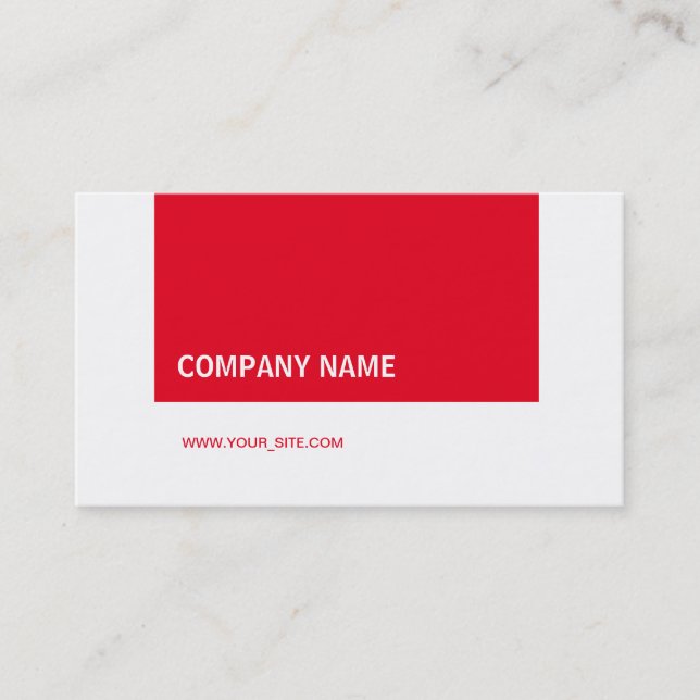 Modern Elegant Company Red Business Card (Front)