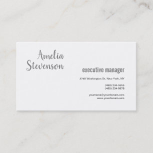 Modern Elegant Contemporary Plain Business Card