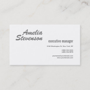 Modern Elegant Contemporary Plain Script Business Card