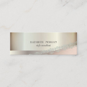 Modern  Elegant Cool, Geometric, Lace Mini Business Card