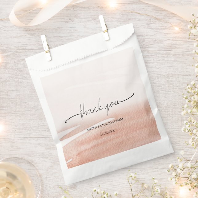 Modern Elegant Coral Earthy Favour Bags (Clipped)