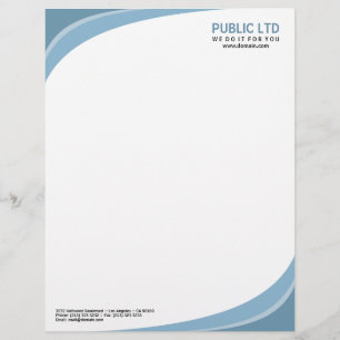 Modern Elegant Corporate Blue Personalized Letterhead