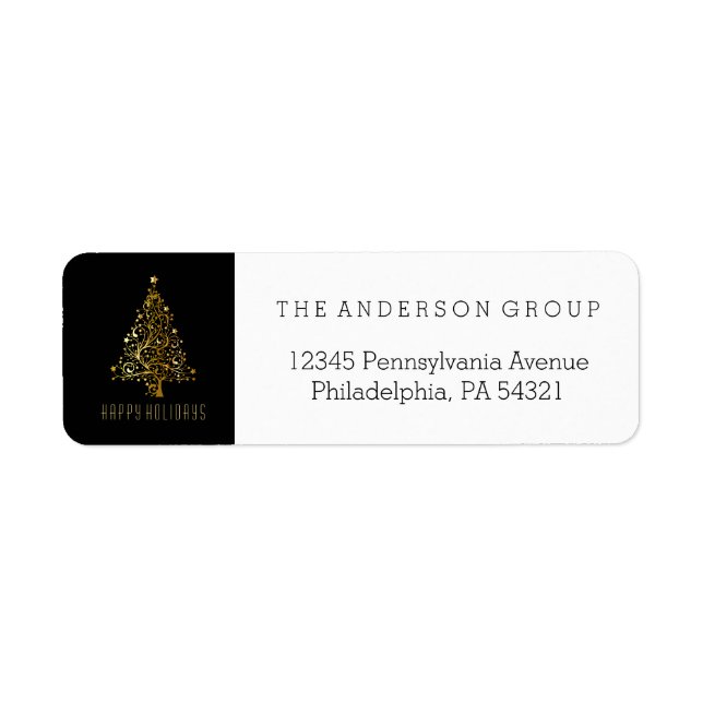 Modern Elegant Corporate Gold Christmas Holiday (Front)