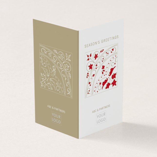 Modern Elegant Corporate Seasonal Greetings Card (Outside)