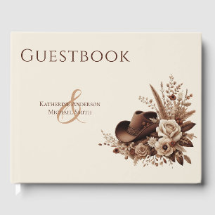 Modern Elegant Country Western- Flora Guest Book