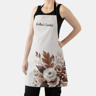 Modern Elegant Country Western- Floral Apron