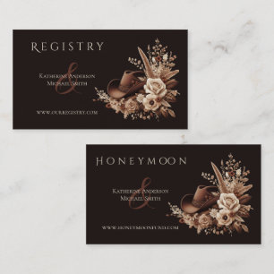 Modern Elegant Country Western- Floral Business Card