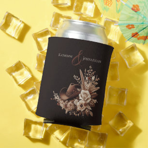 Modern Elegant Country Western- Floral  Can Cooler