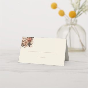 Modern Elegant Country Western- Floral Place Card