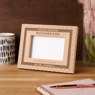 Modern Elegant Couple Wedding Personalised Gifts Etched Frames