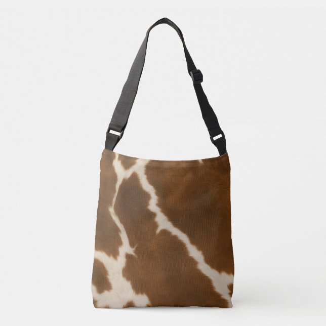 Modern Elegant Cow Faux Leather Collection Crossbody Bag (Front)