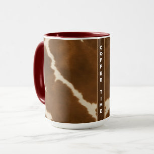 Modern Elegant Cow Faux Leather Collection Mug