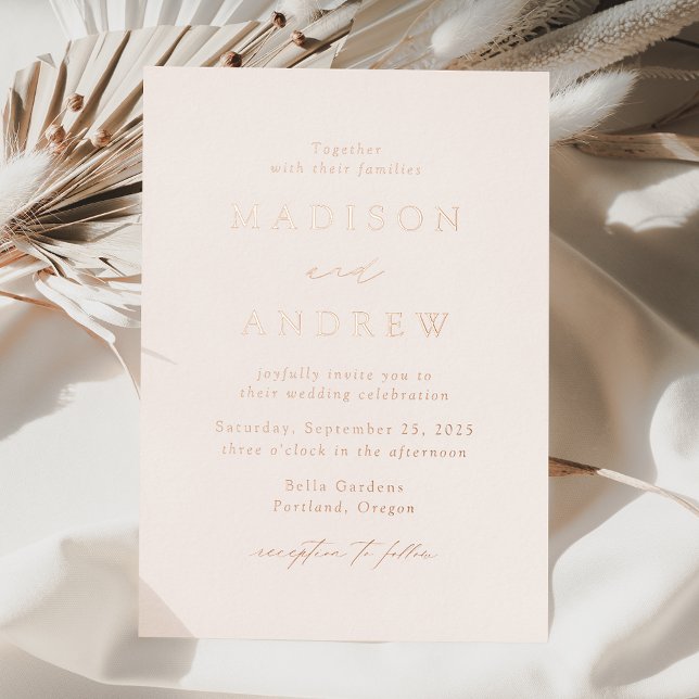 Modern Elegant Cream and Rose Gold Wedding (Creator Uploaded)