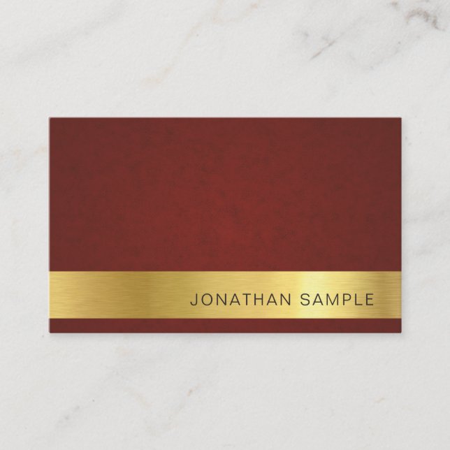Modern Elegant Creative Gold Look Soft Silk Luxe Business Card (Front)