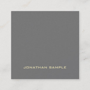 Modern Elegant Creative Plain Pearl Finish Luxury Square Business Card