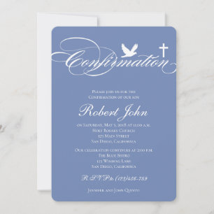 Modern Elegant Cross Confirmation Invitation