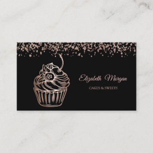 Modern Elegant Cupcake,Sweets,Bakery Business Card
