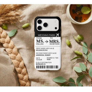 Modern Elegant Custom Bride To Be Boarding Pass iP