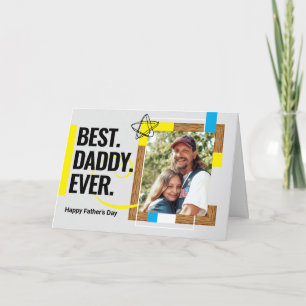 Modern Elegant Custom Photo Text Father's Day Card