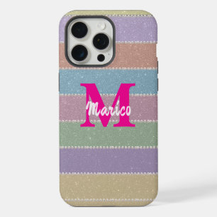 Modern elegant cute simple shiny iPhone 15 pro max case
