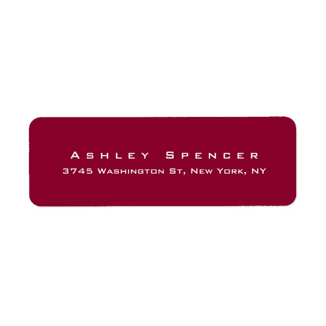 Modern Elegant Cute Unique Dark Red Coloured (Front)