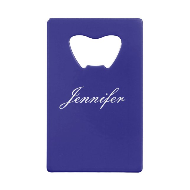 Modern Elegant Cute Unique Deep Blue Calligraphy (Front)
