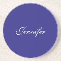 Modern Elegant Cute Unique Deep Blue Calligraphy