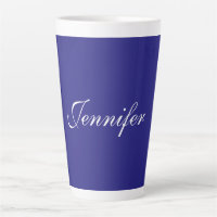 Modern Elegant Cute Unique Deep Blue Calligraphy